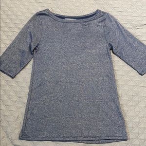 Blue and silver stretchy top Medium